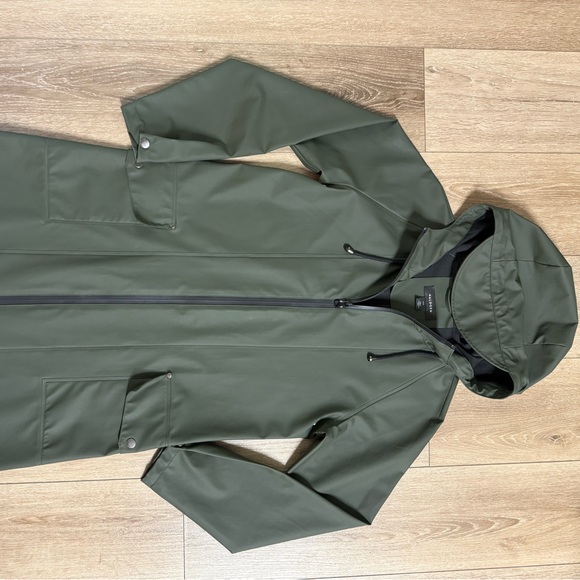 Halogen Olive Green Rain Jacket - Picture 3 of 8